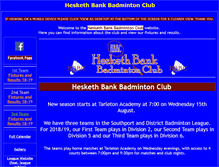 Tablet Screenshot of heskethbankbadminton.co.uk